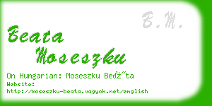 beata moseszku business card